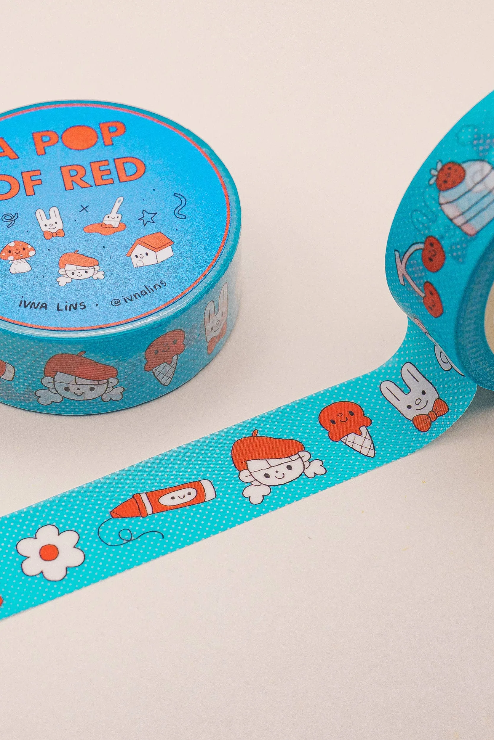 A Pop Of Red Washi Tape - Image 3