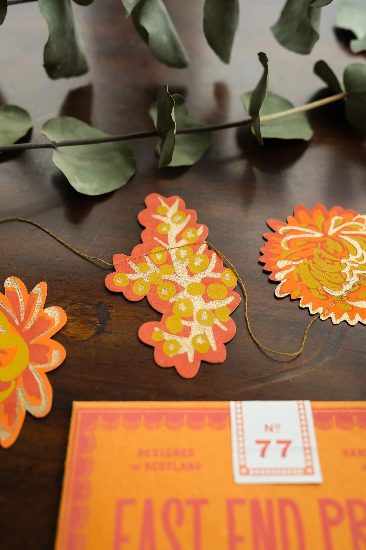 Autumn Blooms Screen Printed and Sewn Garland - Image 3