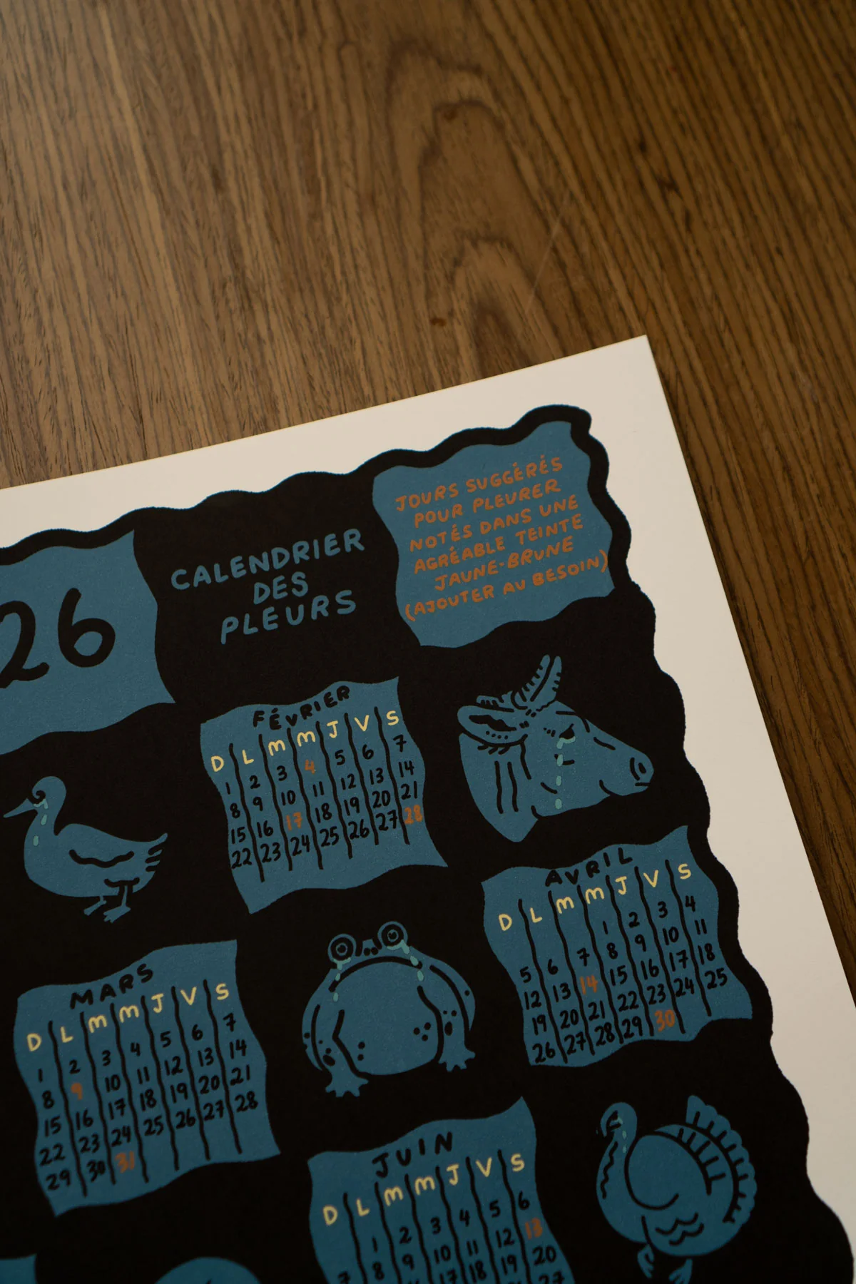 Crying Calendar - 2026 Calendar Print (English / French) - Image 5