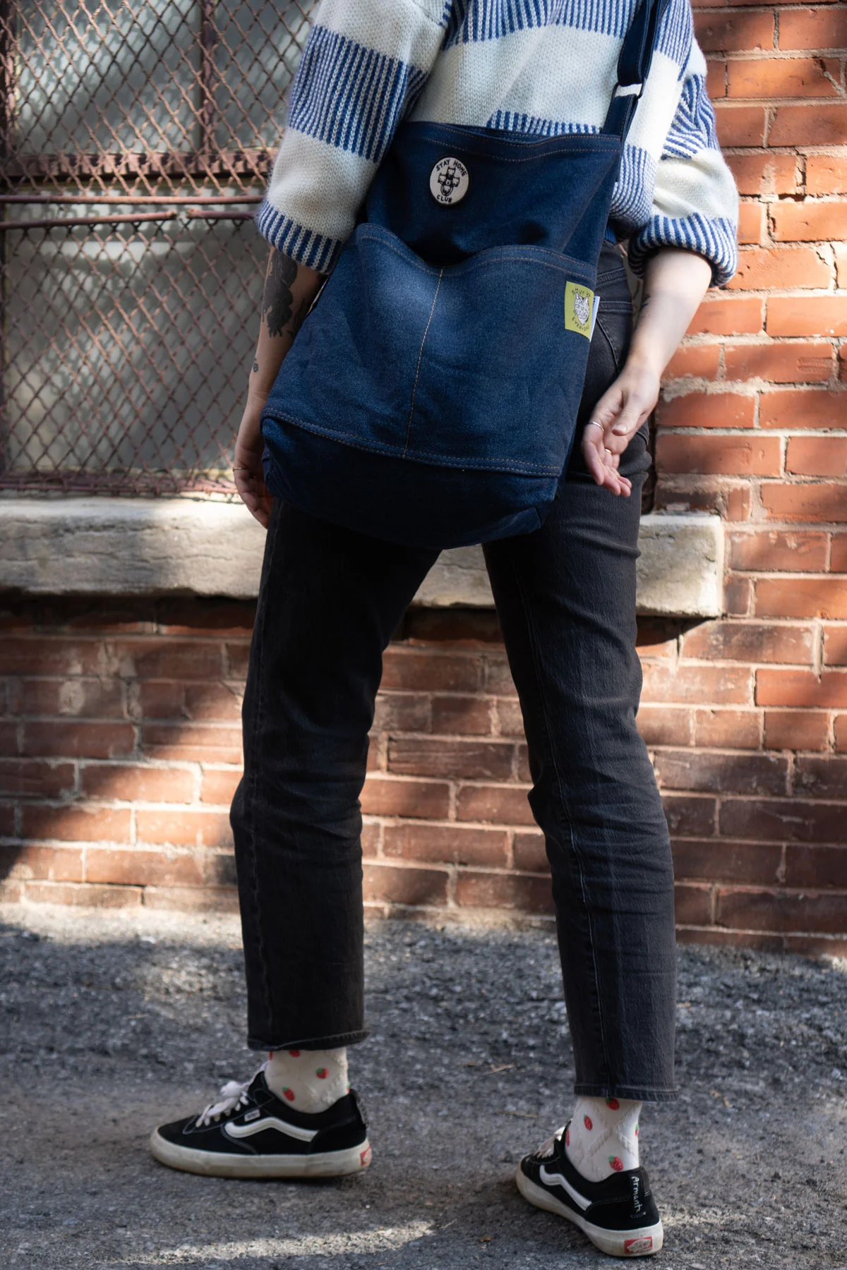 Patched Denim Pocket Tote - Pick Your Patch - Image 5