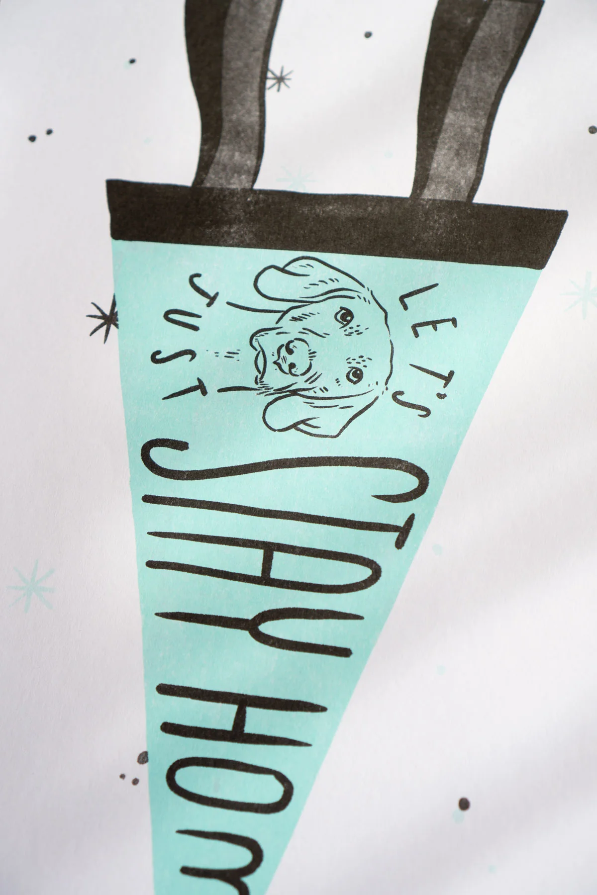 Dog Pennant Riso Print - 11" x 17" - Image 2