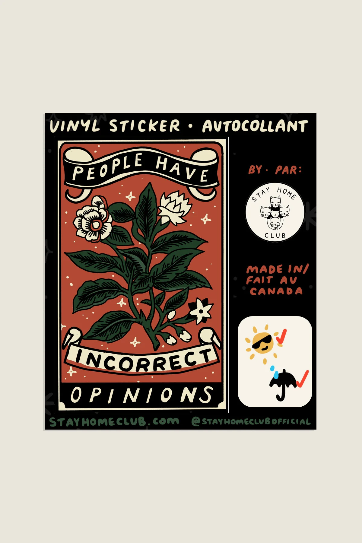 Incorrect Opinions Vinyl Sticker - Image 2