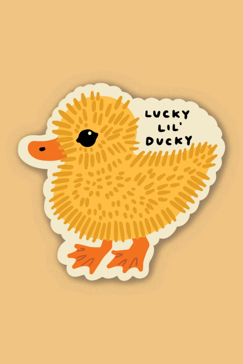 Lucky Lil Ducky Vinyl Sticker - Image 2