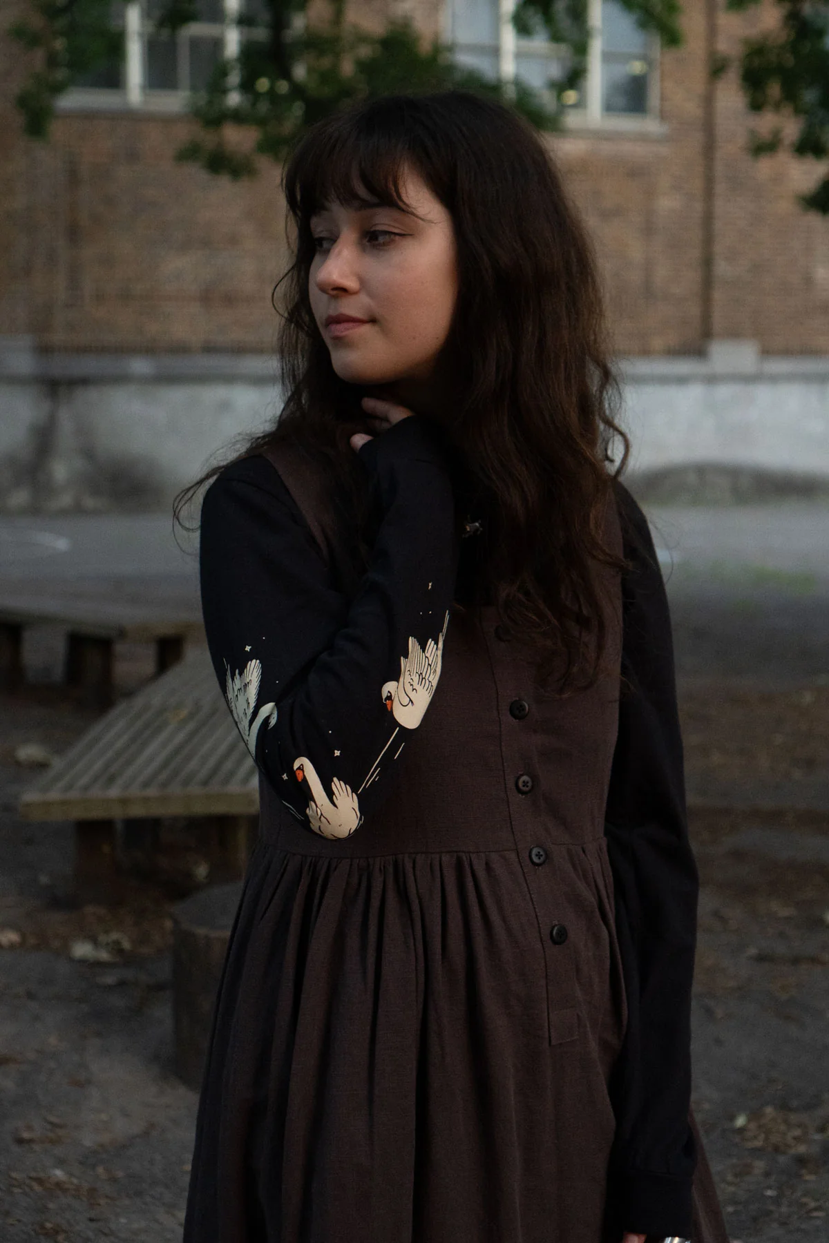 Night Swans Long Sleeve Tee - Image 3