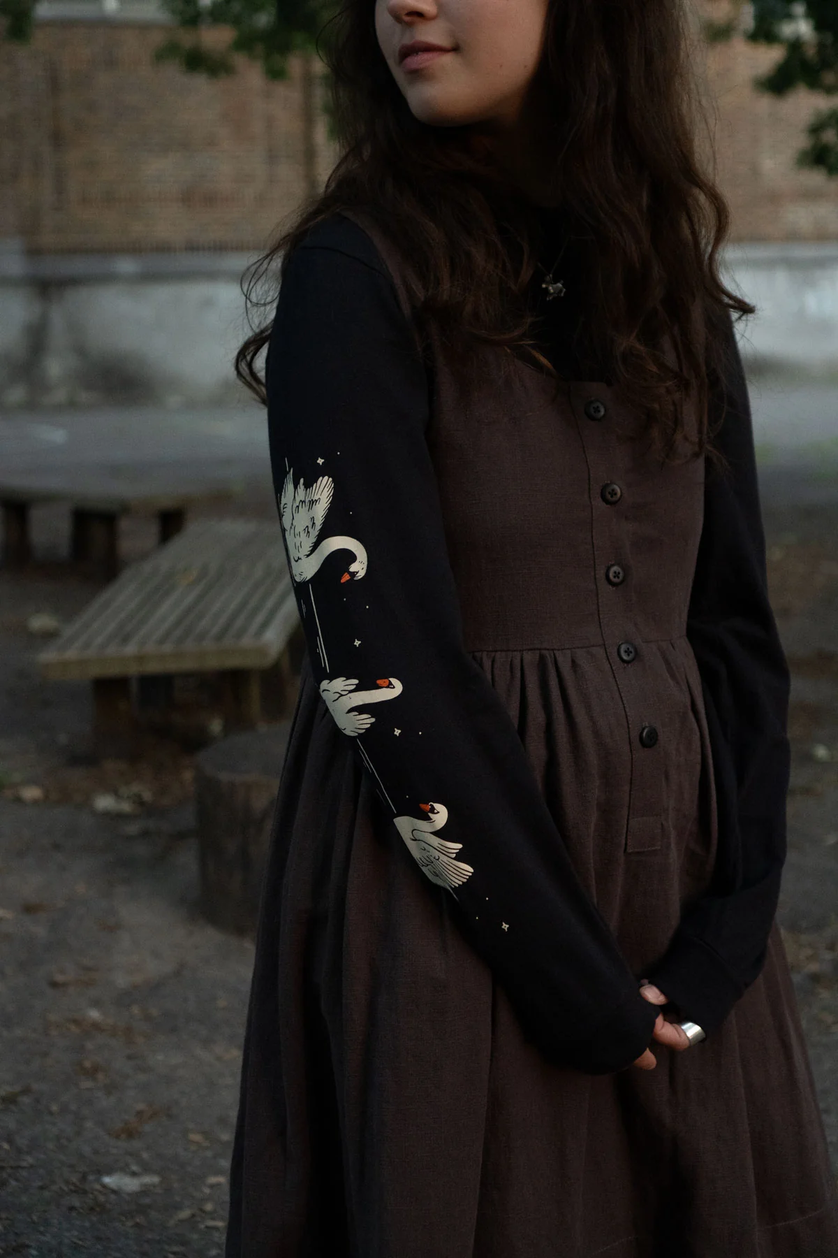 Night Swans Long Sleeve Tee - Image 5