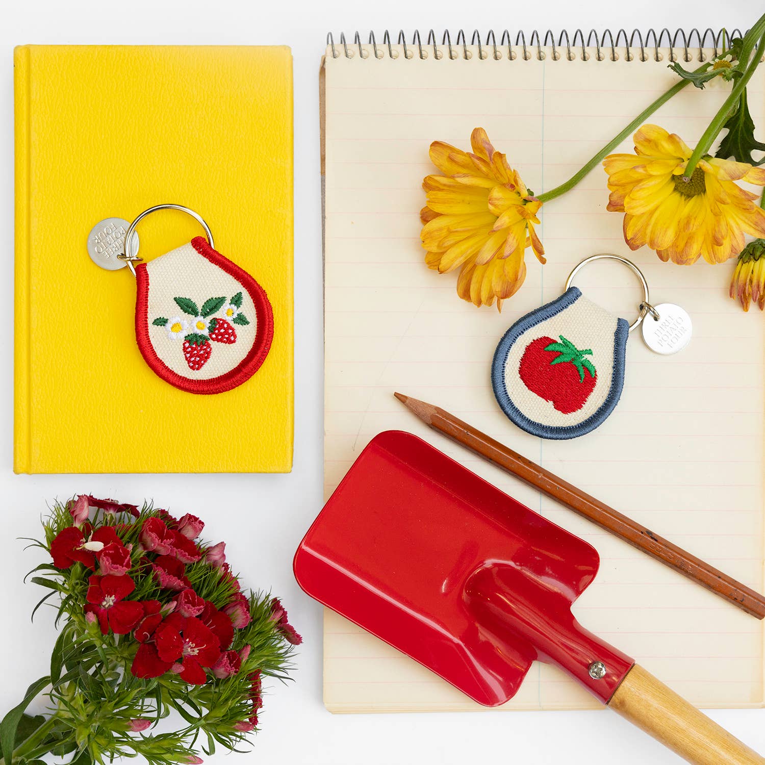 Strawberry Blossom Patch Keychain - Image 2