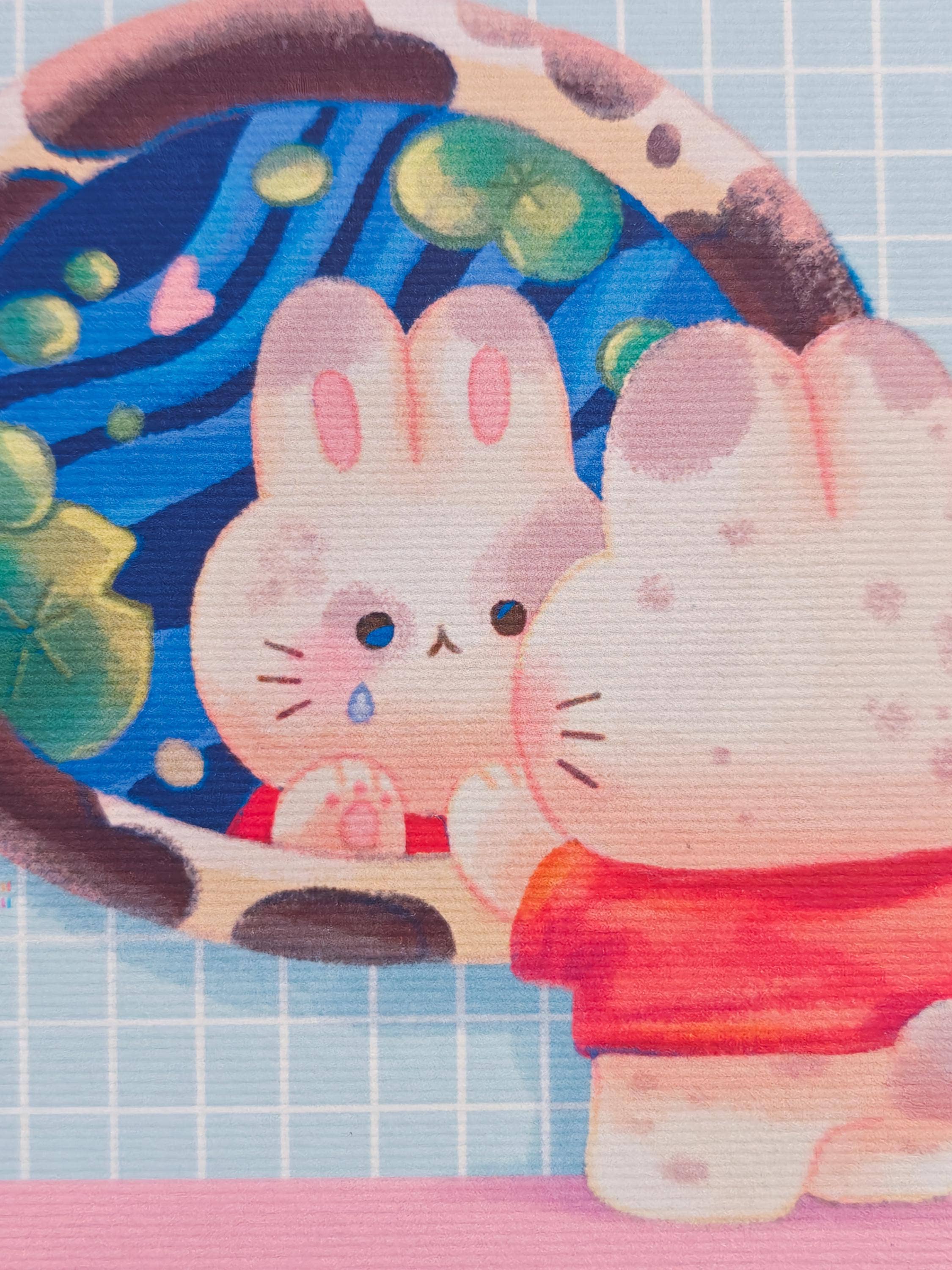 Sad Bunny Mini Art Print - Image 2