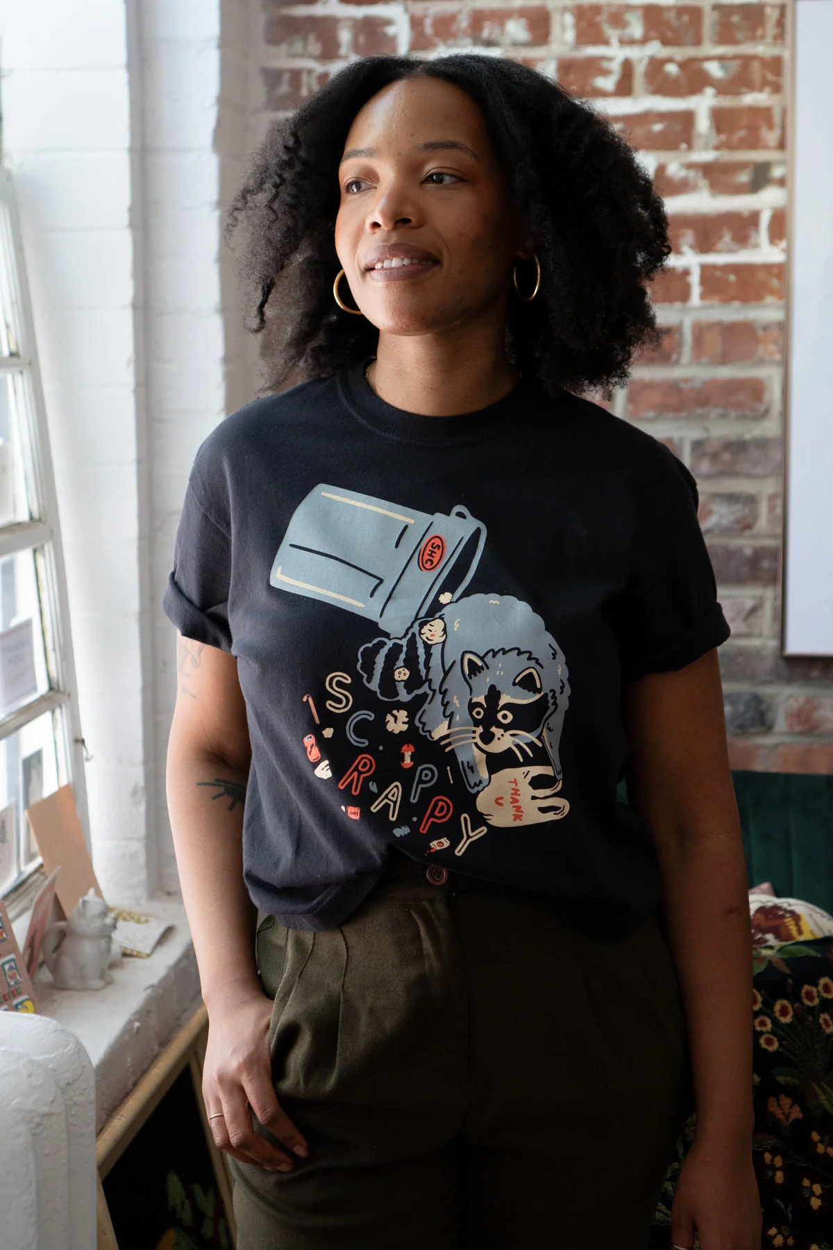 Scrappy Raccoon Boxy Tee - Image 5