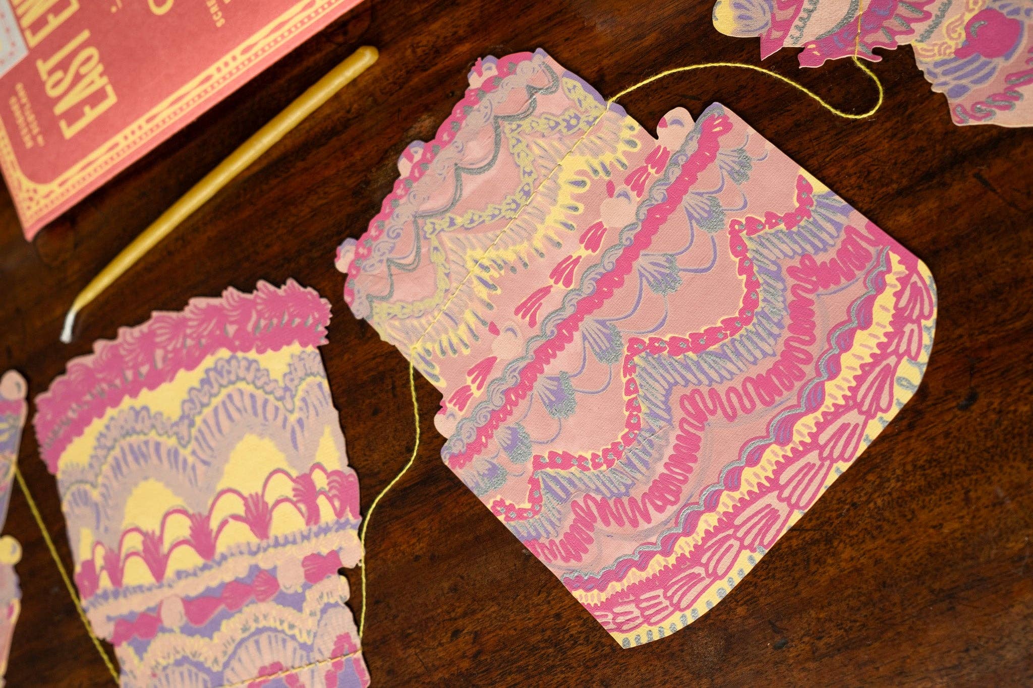Celebration Cakes Screen Printed and Sewn Garland - Image 14