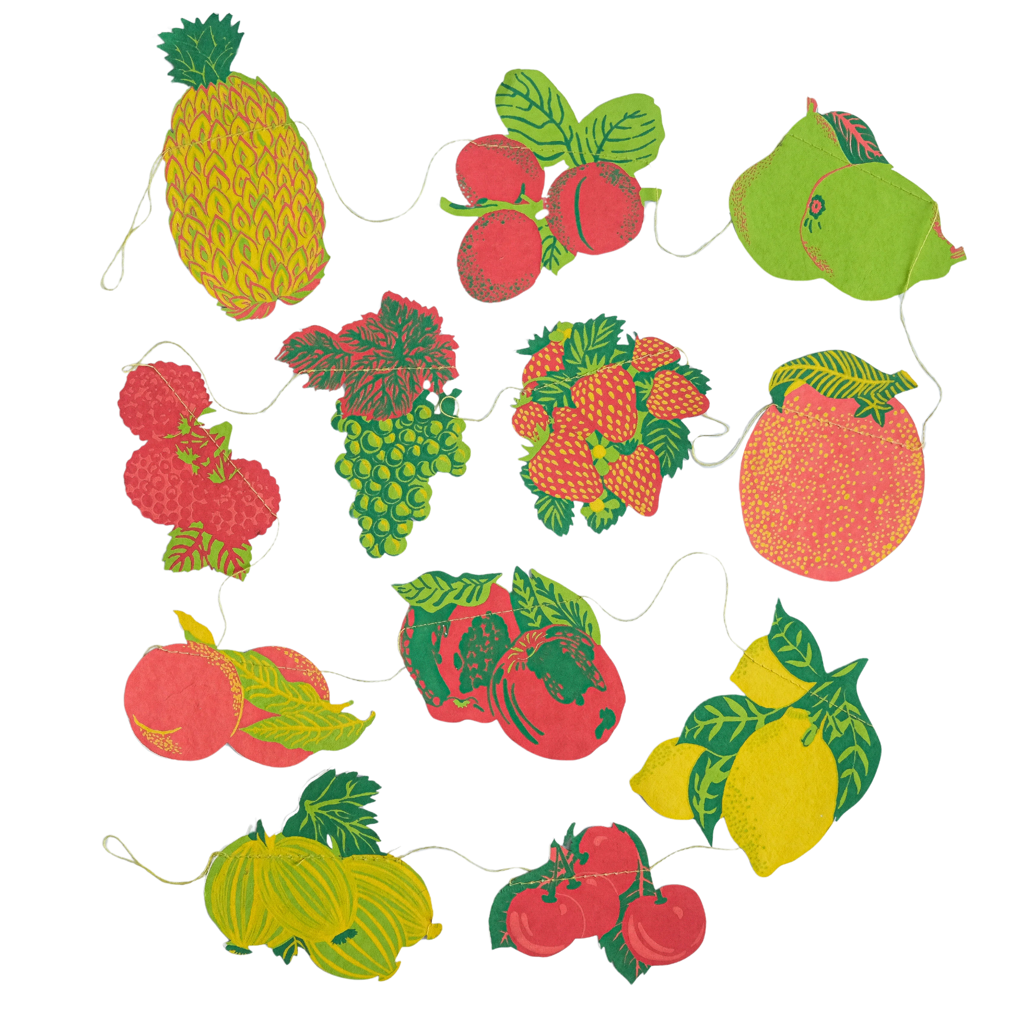Fruit Screen Printed and Sewn Garland - Image 2