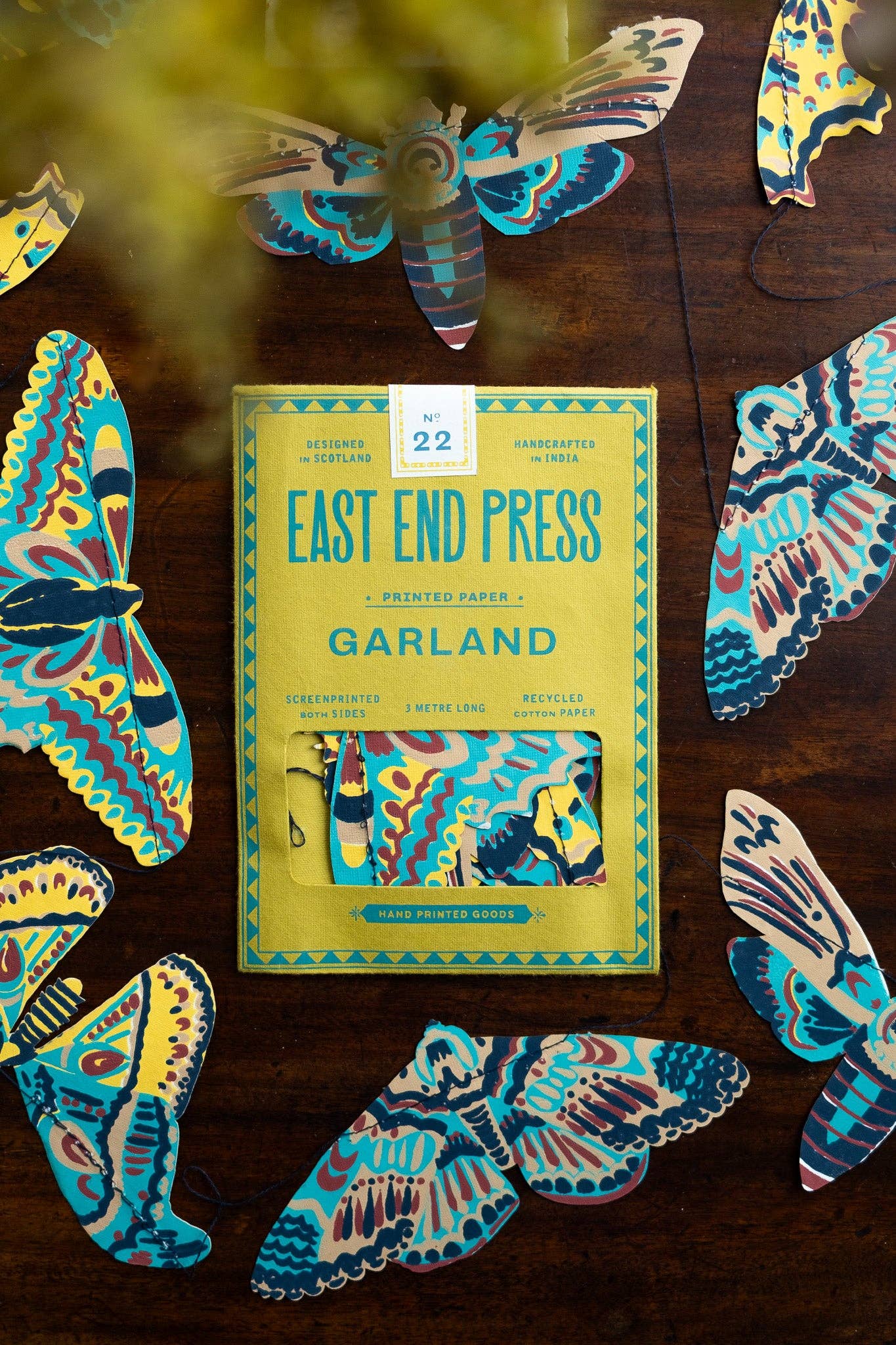 Moths Screen Printed and Sewn Garland - Image 12