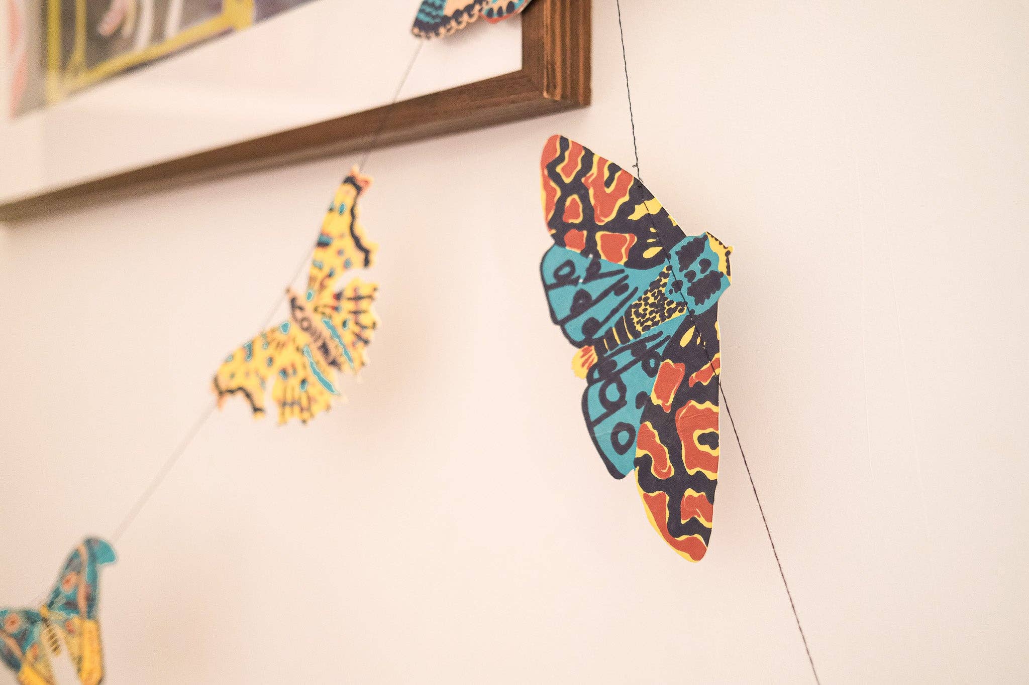 Moths Screen Printed and Sewn Garland - Image 7