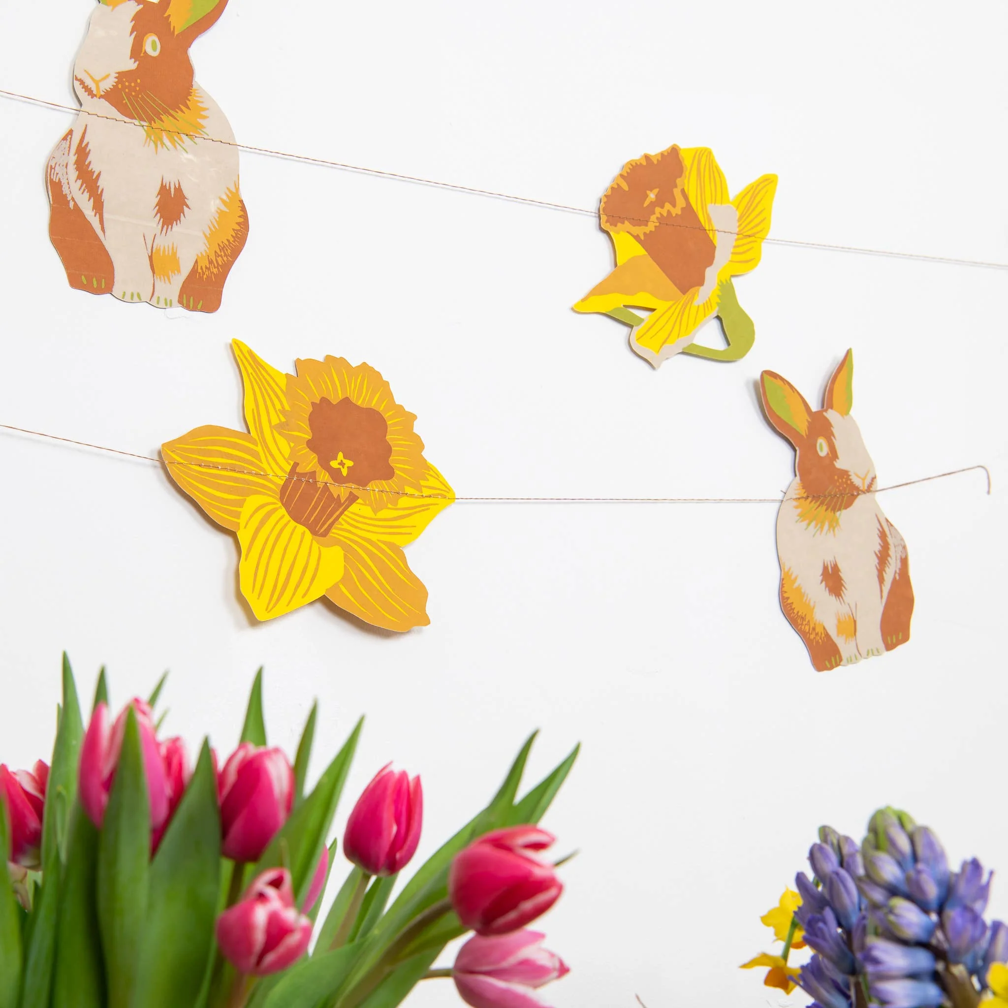 Rabbits Screen Printed and Sewn Garland - Image 3