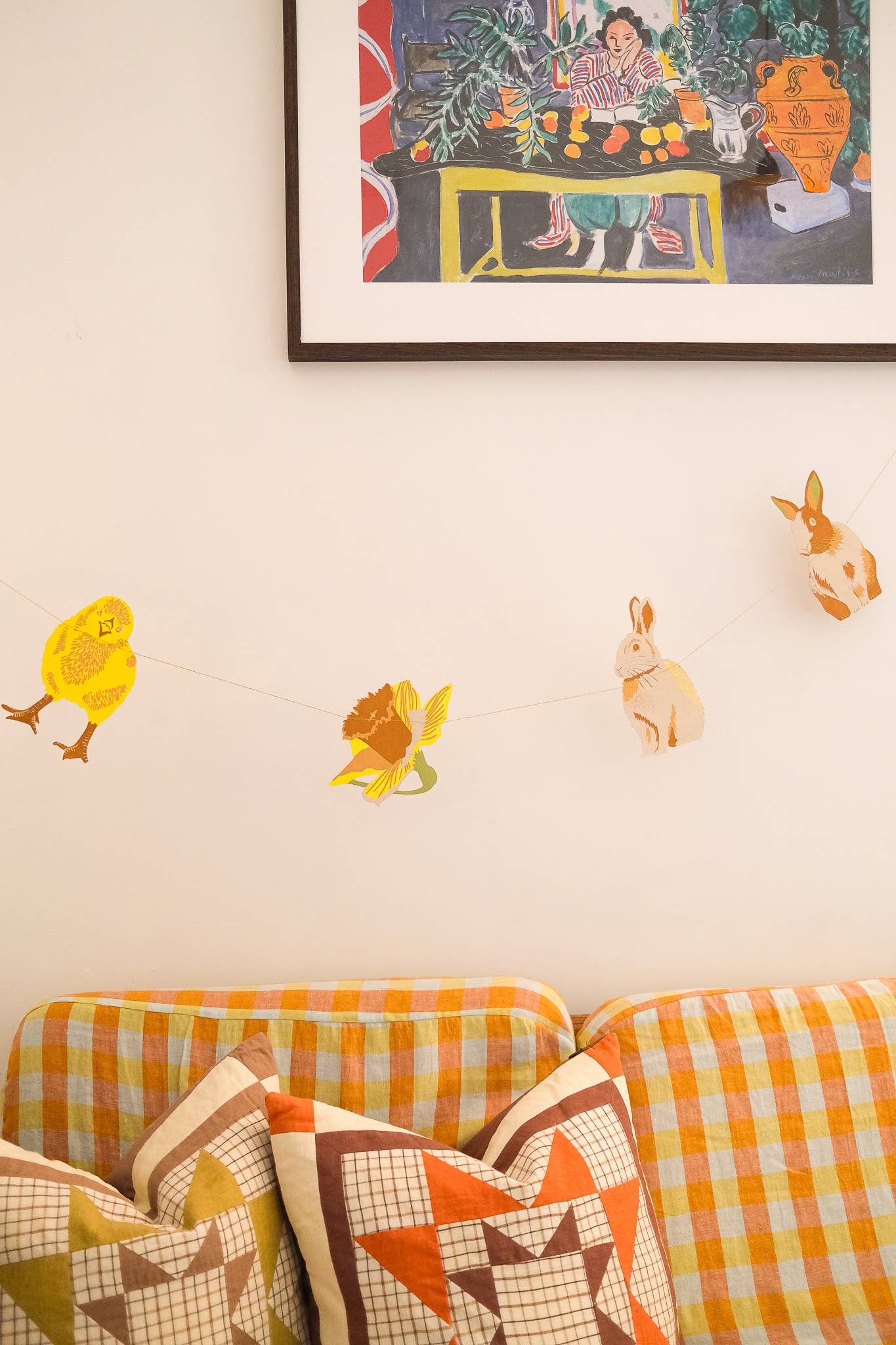 Rabbits Screen Printed and Sewn Garland - Image 4