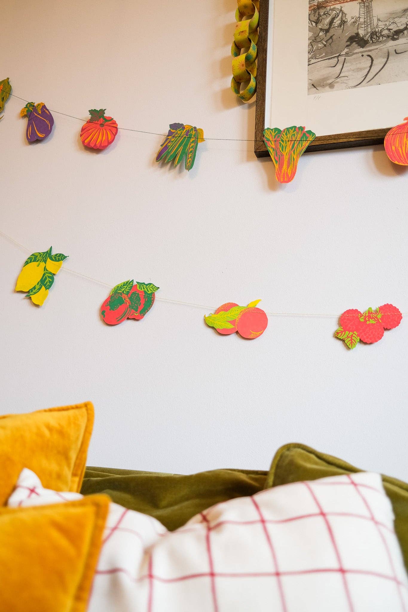 Vegetables Screen Printed and Sewn Garland - Image 8